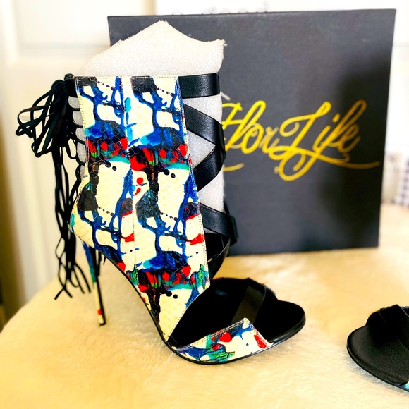 Lust for Life - Snake Skin Multi-Colored Sandal - Women’s Size 10 - Picture 2 of 7